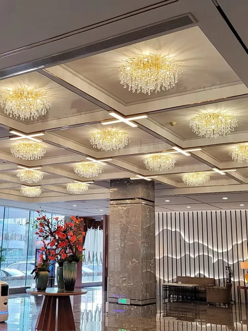 Luxury Crystal LED Ceiling Chandelier / Ruchi