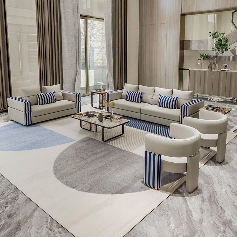 Modern Leather Living Room Sofa Set / Ruchi