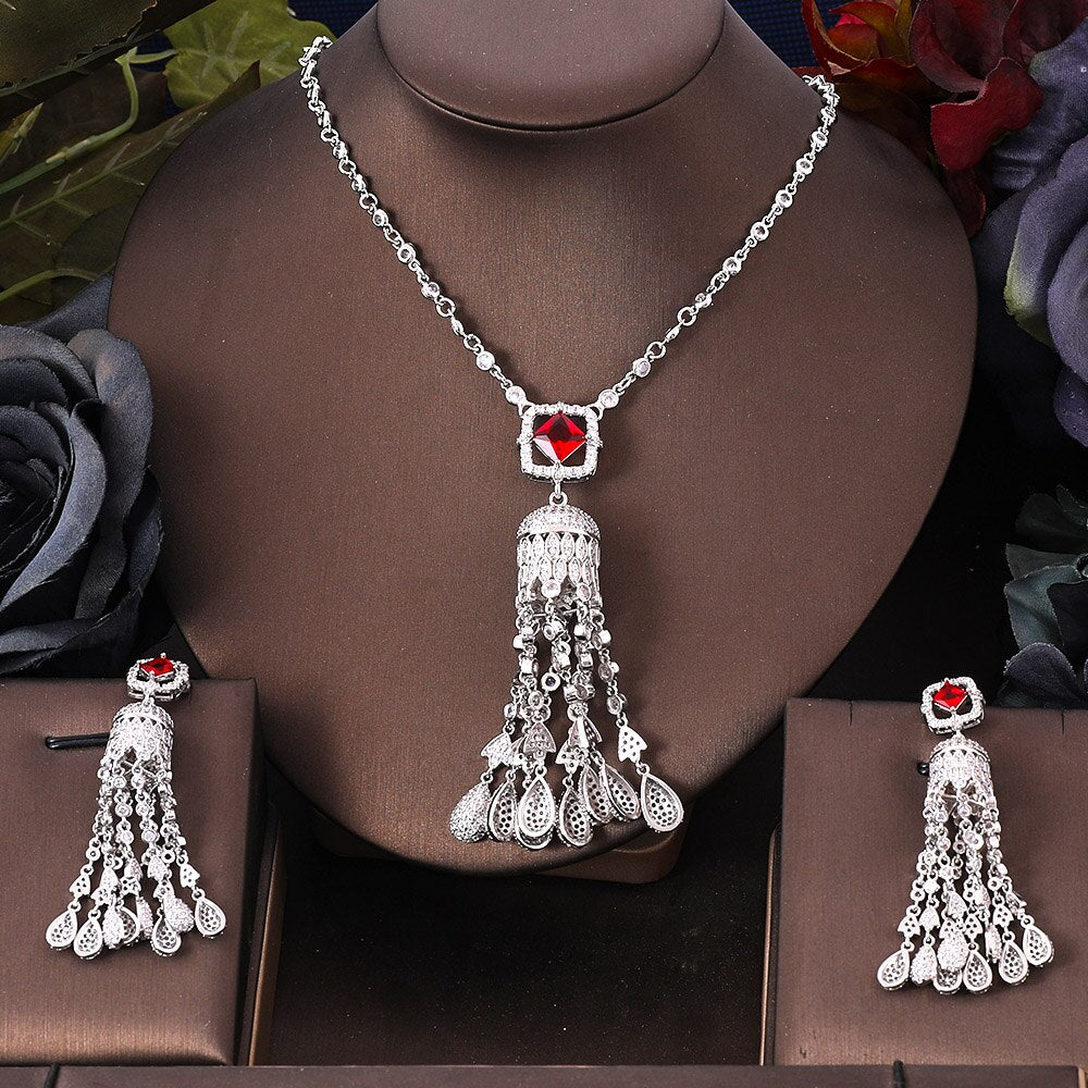 3 Piece Metal Bridal Jewelry Set / Ruchi