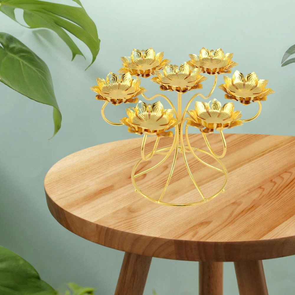 Lotus Design Decorative Metal Candle Holders / Ruchi
