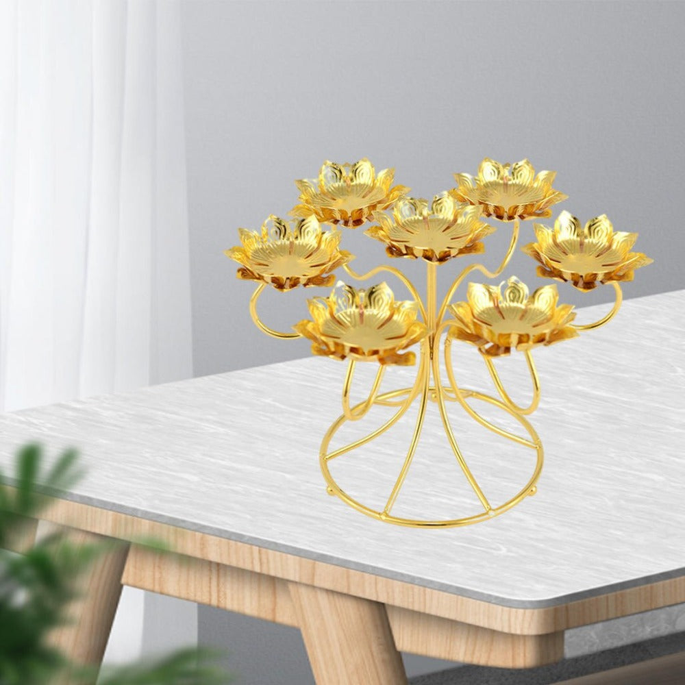 Lotus Design Decorative Metal Candle Holders / Ruchi
