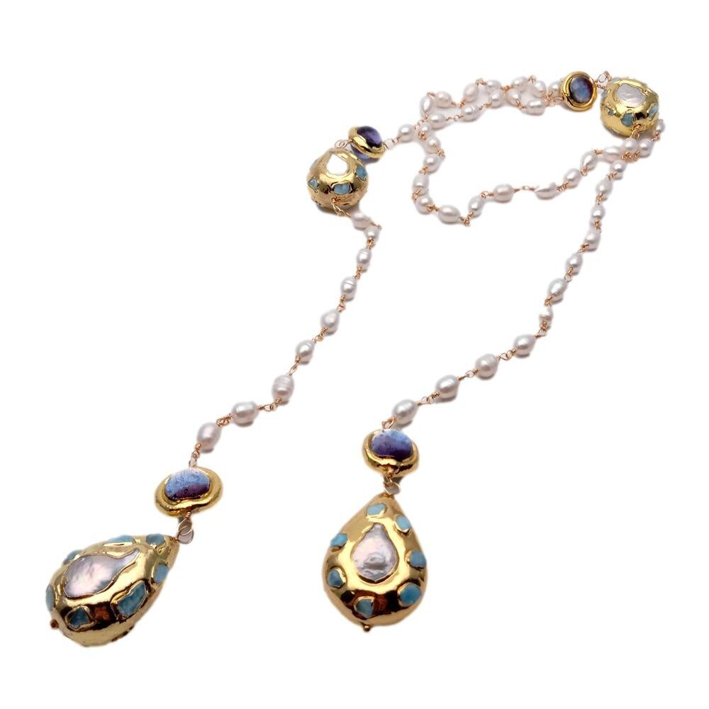 Rosary Style Beaded Pearl Necklace / Ruchi