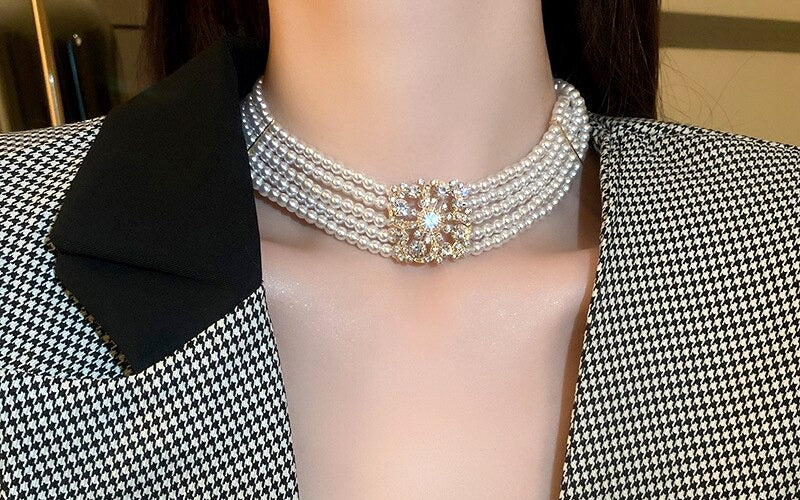 Pearl Choker Necklace Set For Wedding / Ruchi