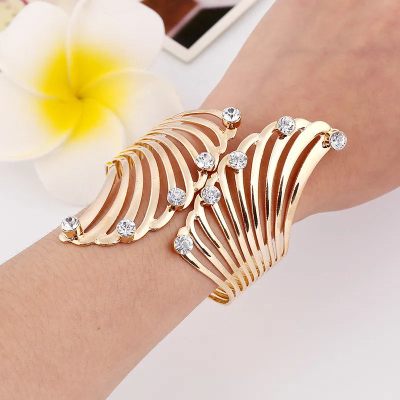 Stone Beaded Metal Cuff Bracelet / Ruchi