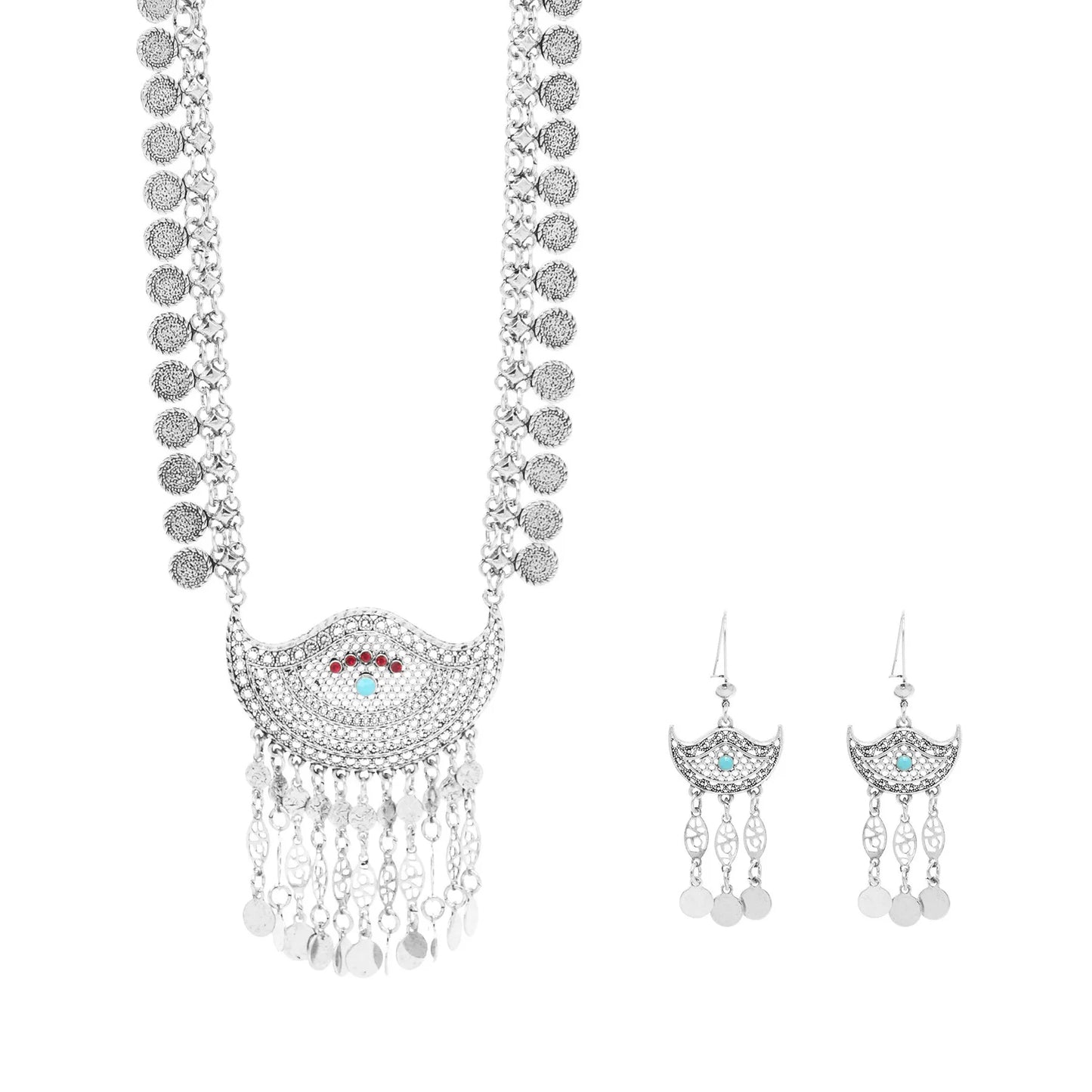 Bohemian Earrings And Necklace Set / Ruchi