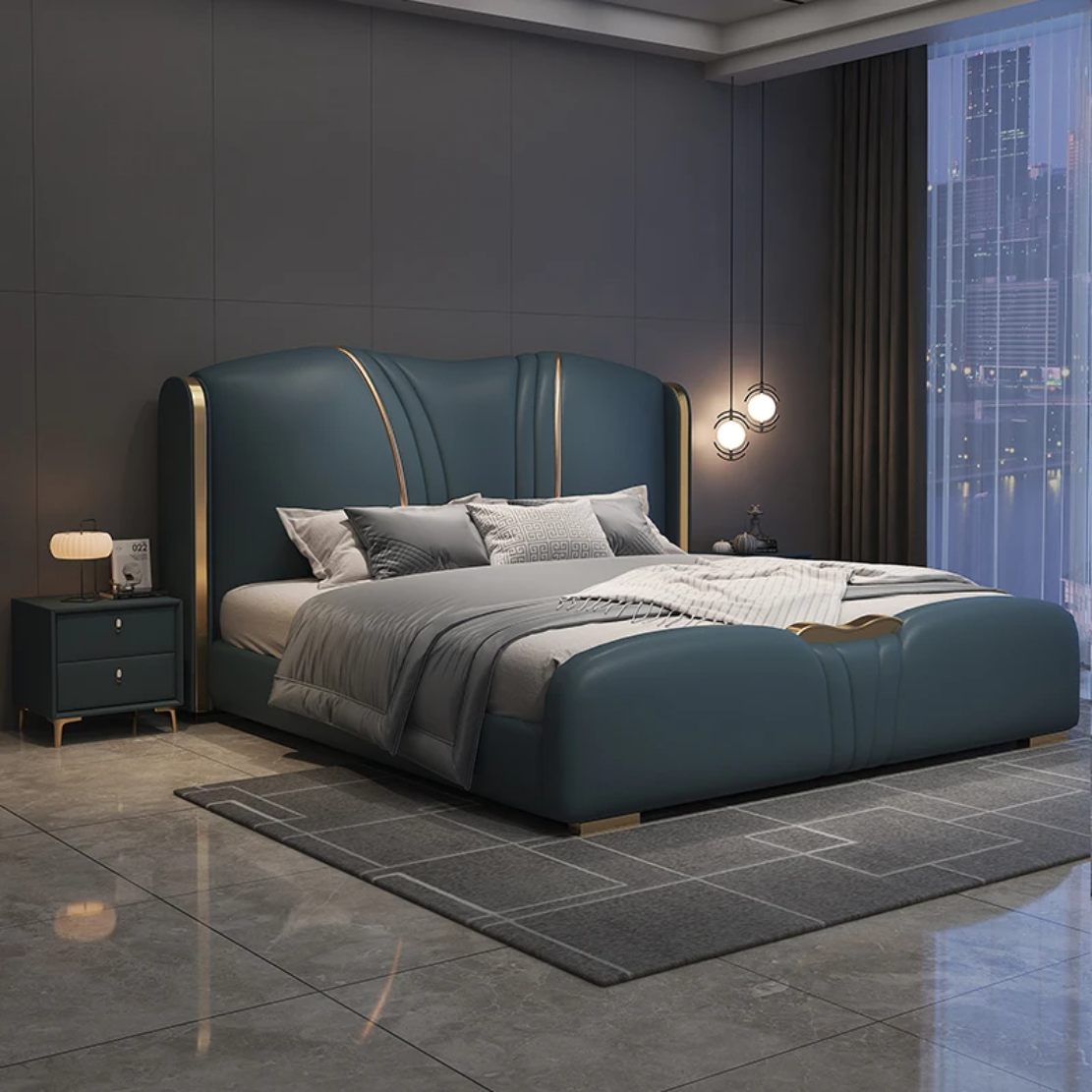 Modern Luxury Leather Bed