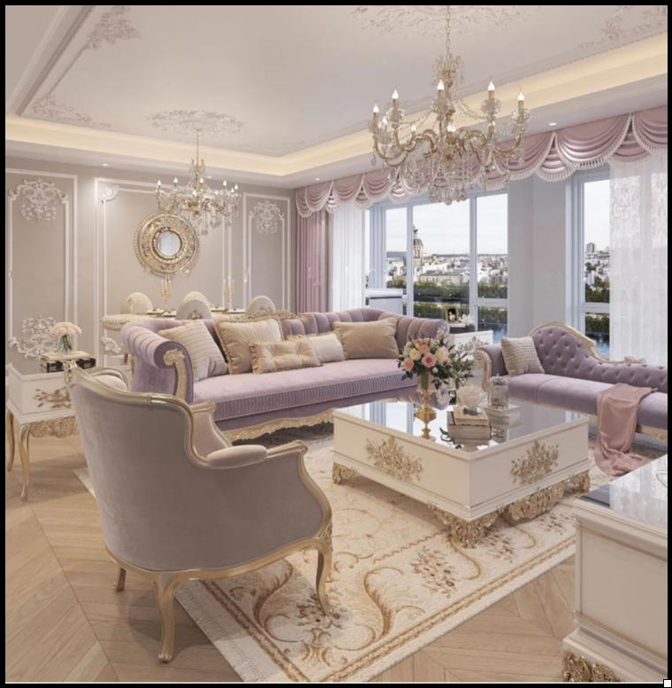 European Button-tuffted Fabric Sofa Set