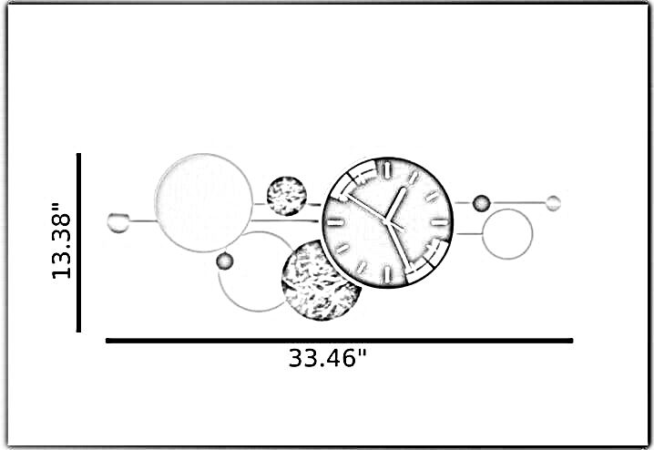 Modern Metal Wall Clock Decor / Ruchi