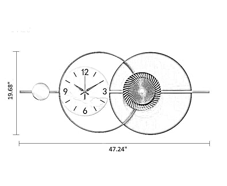 Modern Metallic Wall Clock Decor