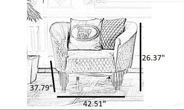 Luxury Velvet Living Room Sofa Set