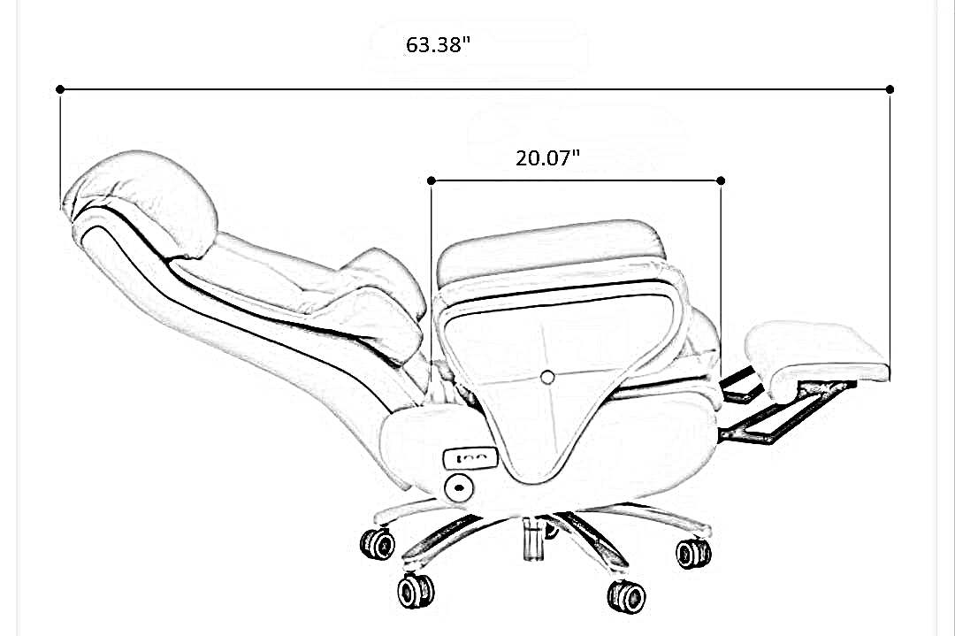 Power Recliner Leather Smart Office Chair / Ruchi