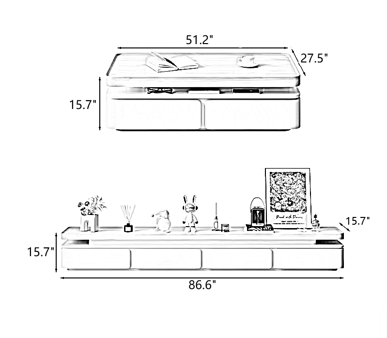 Modern Coffee Table TV Stand Set
