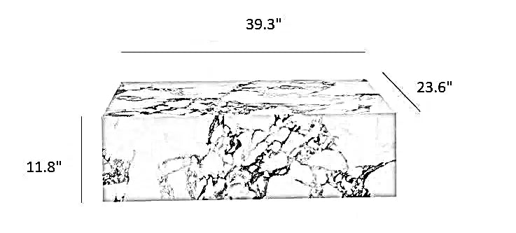 Modern Rectangular Marble Coffee Table / Ruchi