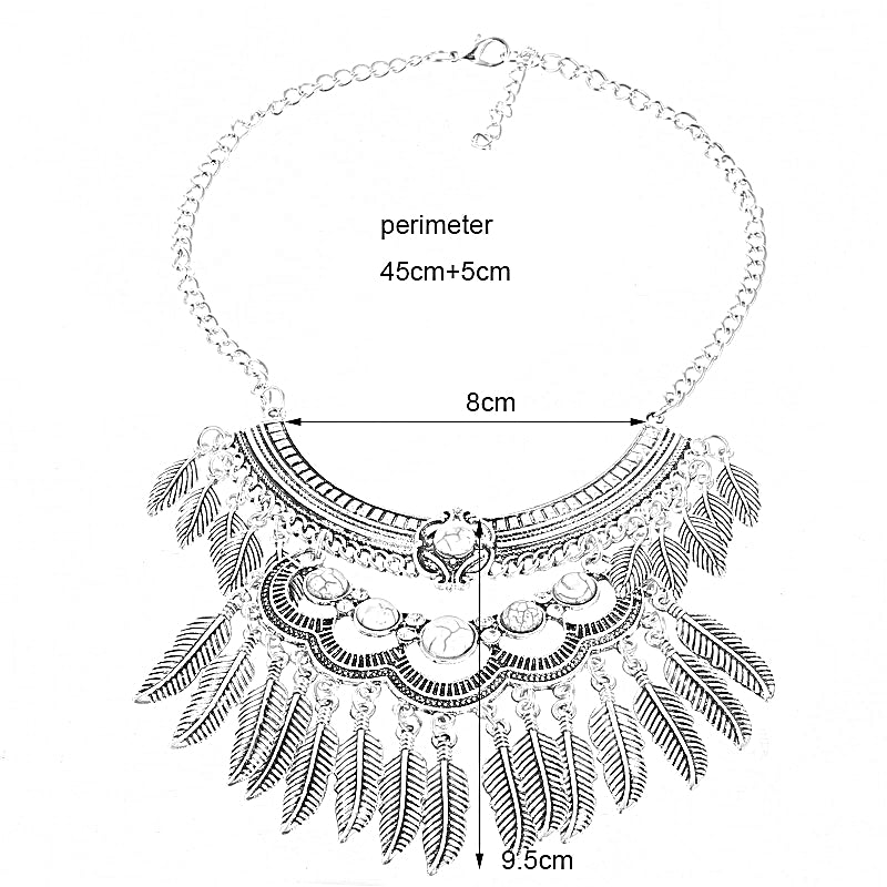 Leaf Shaped Vintage Necklace For Women / Ruchi