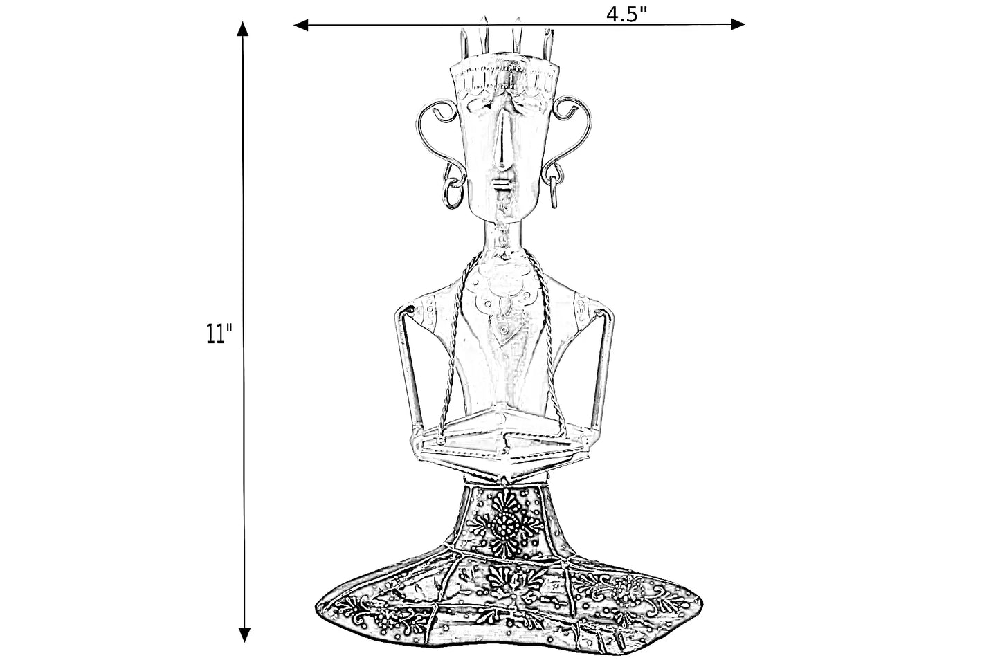 Antique Metal Showpiece For Bedroom / Ruchi
