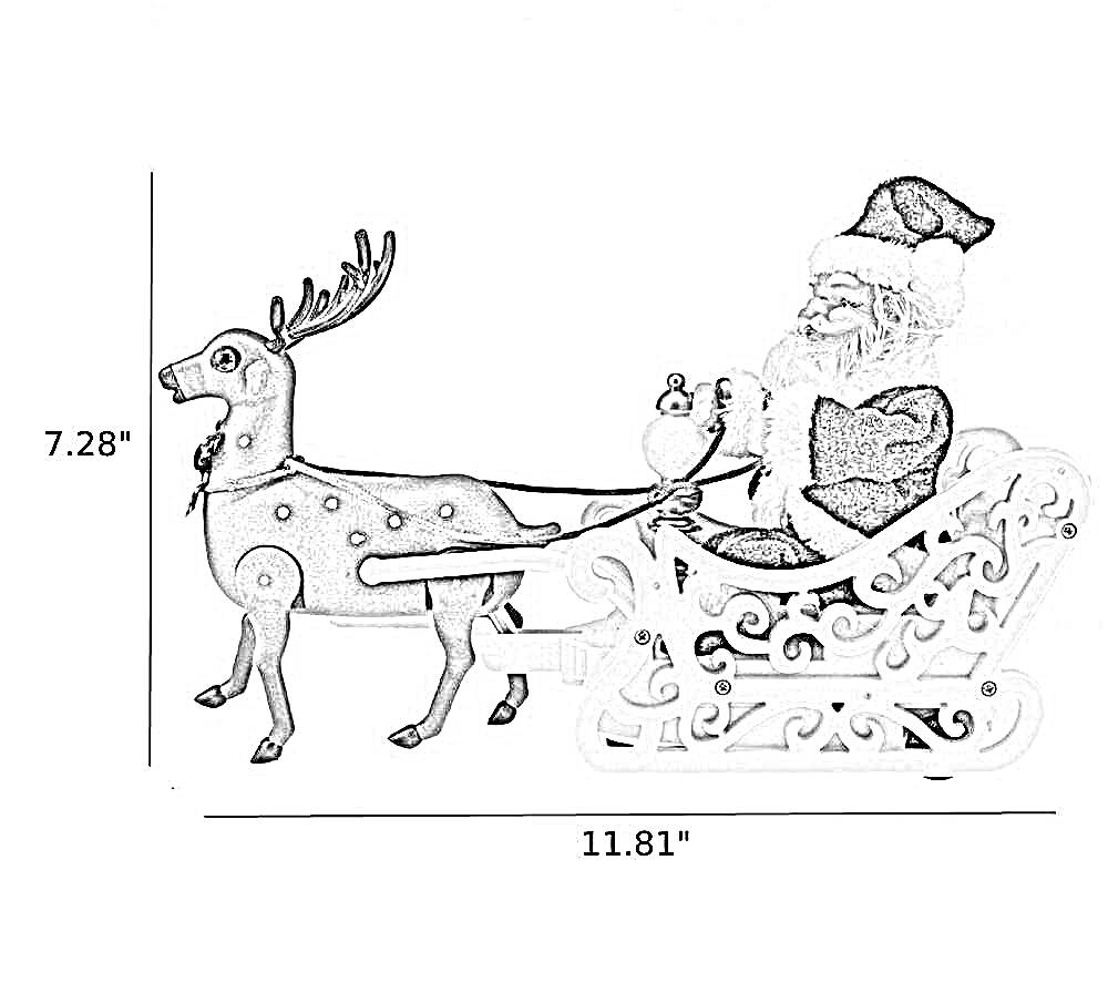 Santa Claus Elk Sled Electric Toy / Ruchi