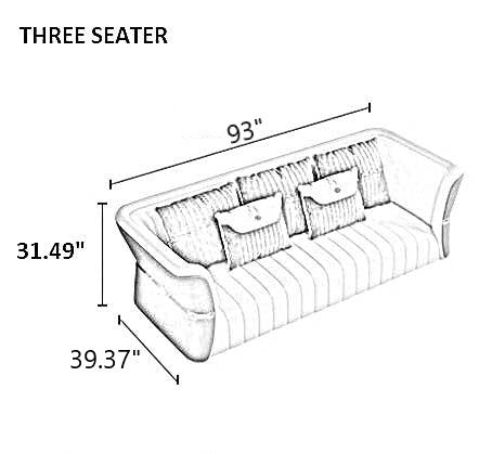 3+2+1+1 Leather Sofa Set