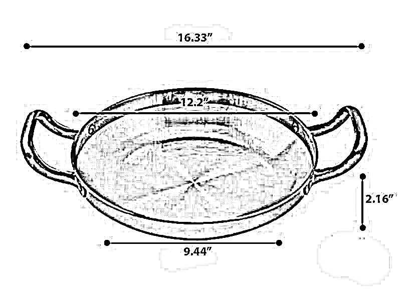 Non Stick Brass Cooking Pan With Handles / Ruchi