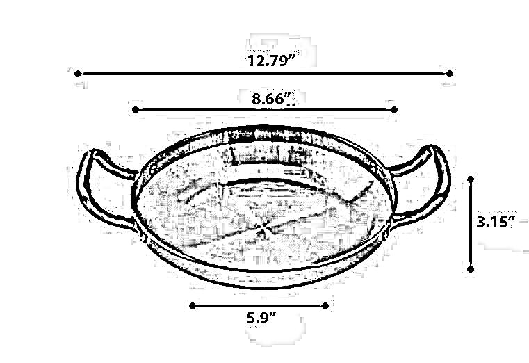 Non Stick Brass Cooking Pan With Handles / Ruchi