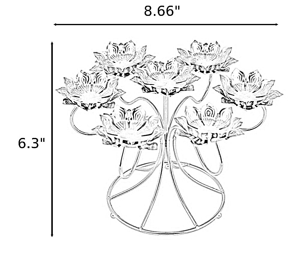 Lotus Design Decorative Metal Candle Holders