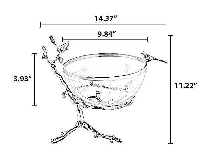 Modern Glass Bowl Fruit Tray For Party / Ruchi