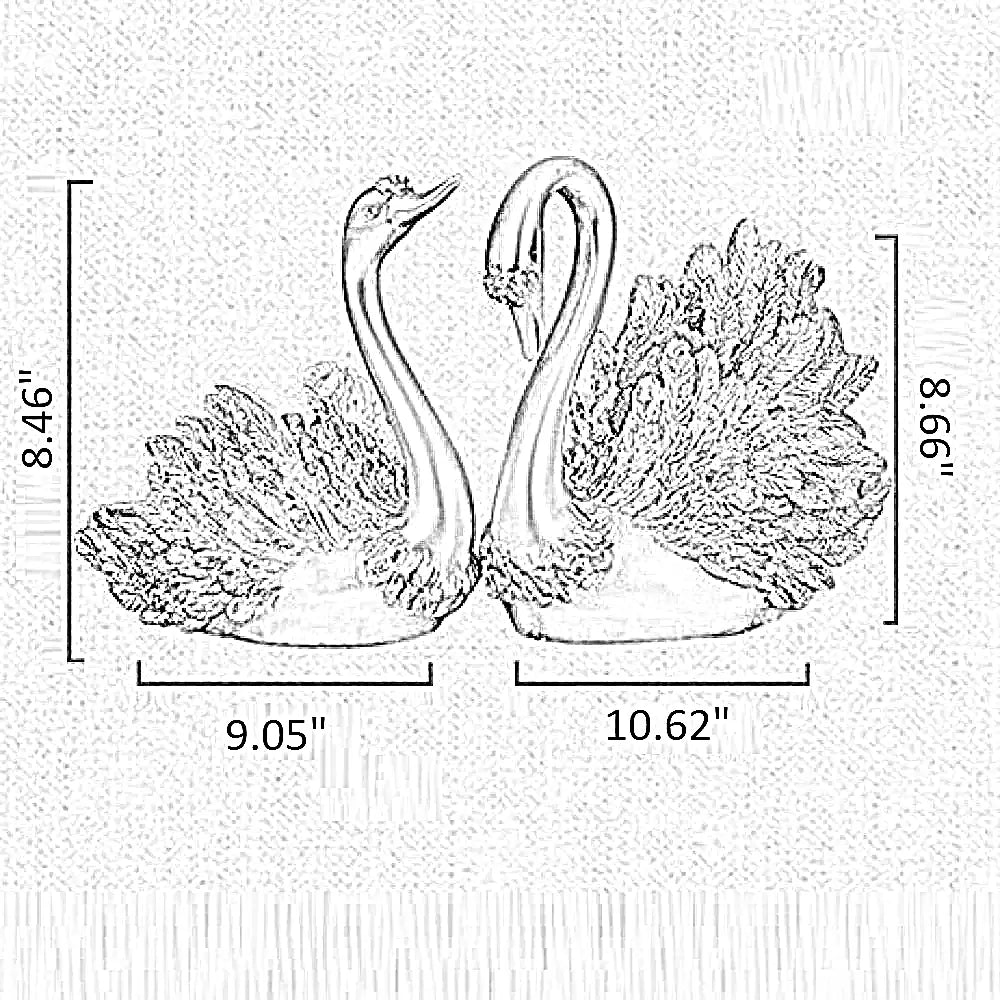 Set Of 2 Figurine Showpieces For Bedroom / Ruchi