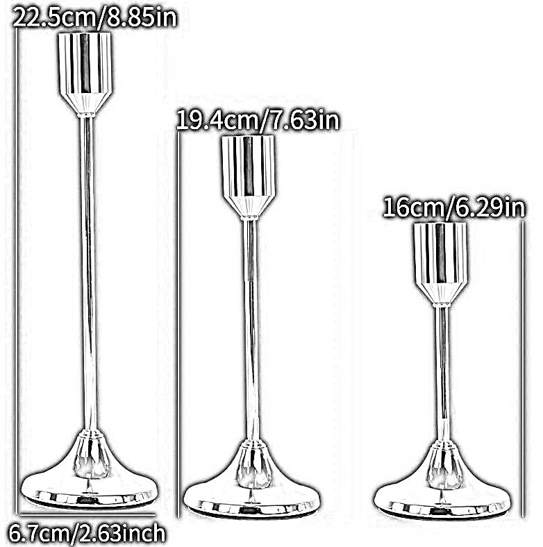 Decorative Metal Candle Holder Set Of 3