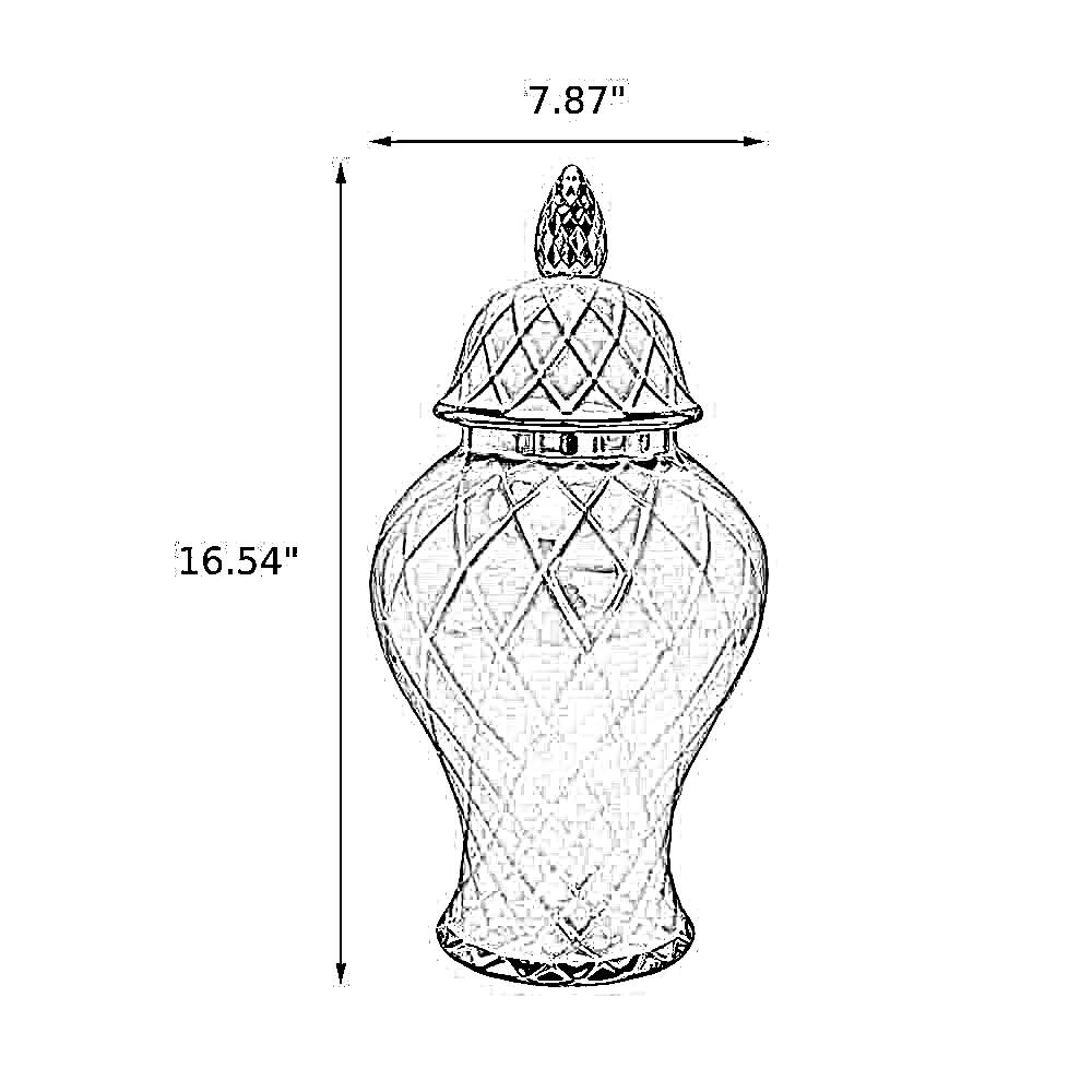 White Ceramic Ginger Jar Vase