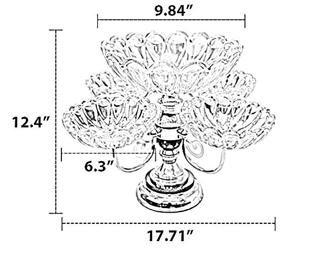Modern Fruit Stand With 5 Bowls For Counter / Ruchi