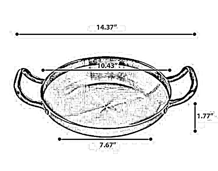 Non Stick Brass Cooking Pan With Handles / Ruchi