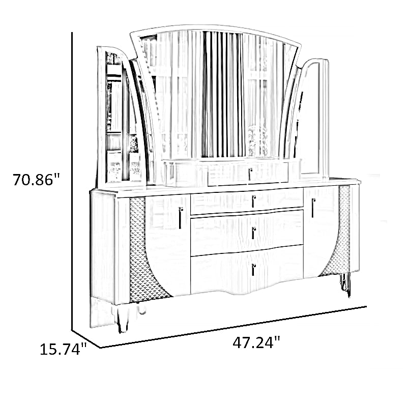 Modern Leather Upholstered Bedroom Set / Ruchi