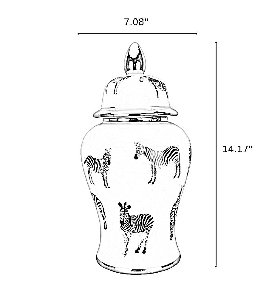 Ceramic Ginger Jar Vase With Lid