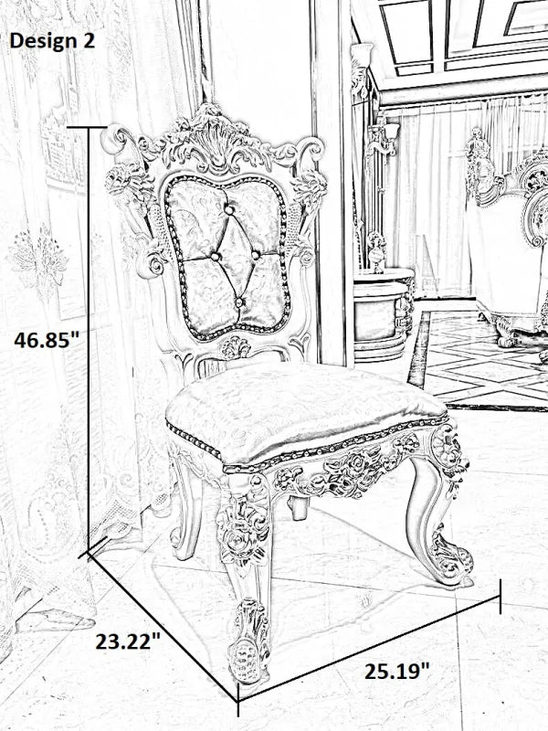 European Round Wooden Dining Table Set For 6