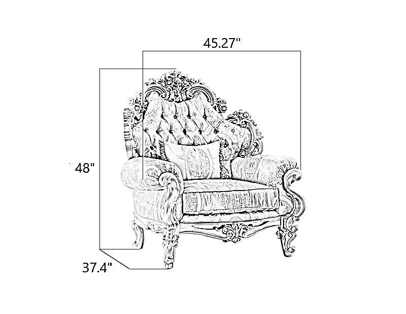 Liville Floral Fabric European Sofa Set