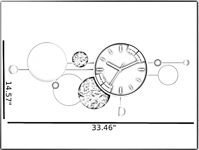 Modern Metal Wall Clock Decor / Ruchi