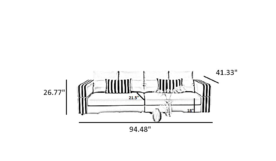 Modern Leather Living Room Sofa Set