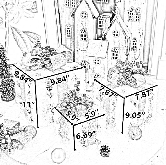 Decorative Christmas Metal Gift Boxes With LED / Ruchi