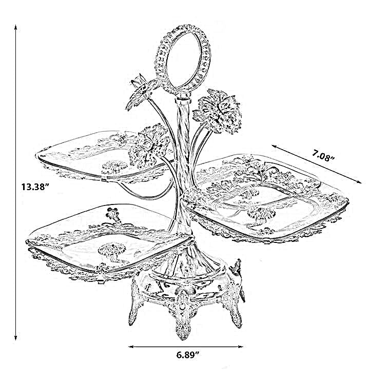 Metal Fruit Stand For Kitchen Counter With Trays / Ruchi