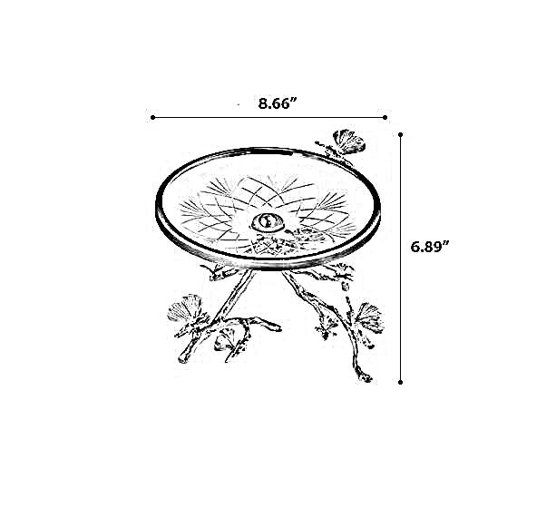Glass Top Brass Fruit Tray For Party / Ruchi
