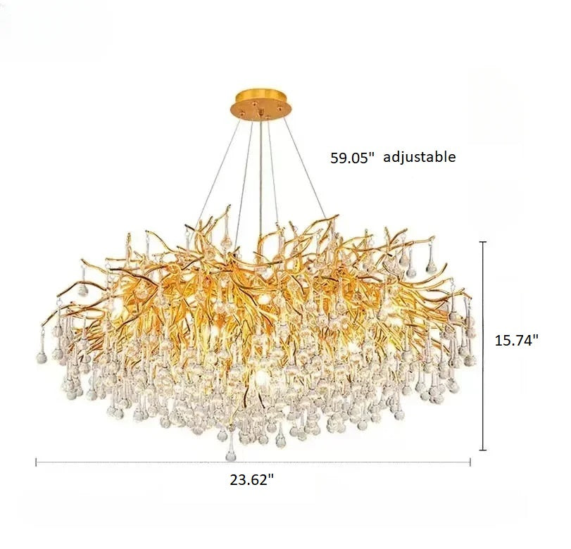 Modern Crystal LED Chandelier For Dining Room / Ruchi