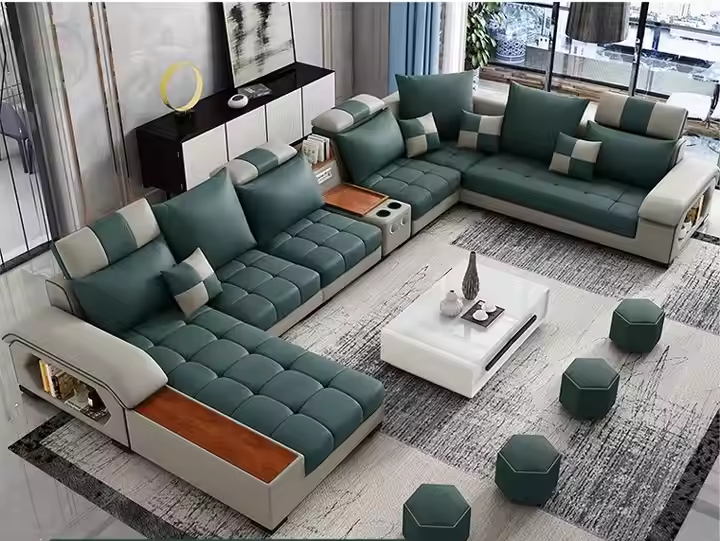 Modern Multifunctional Fabric Sectional Sofa / Ruchi