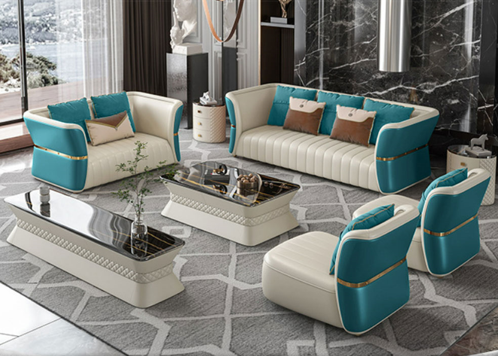 3+2+1+1 Leather Sofa Set / Ruchi