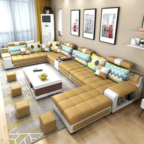 Multifunctional Contemporary Fabric Sectional Sofa / Ruchi