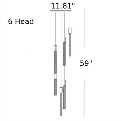 Elegant LED Tube Staircase Pendant Light / Ruchi