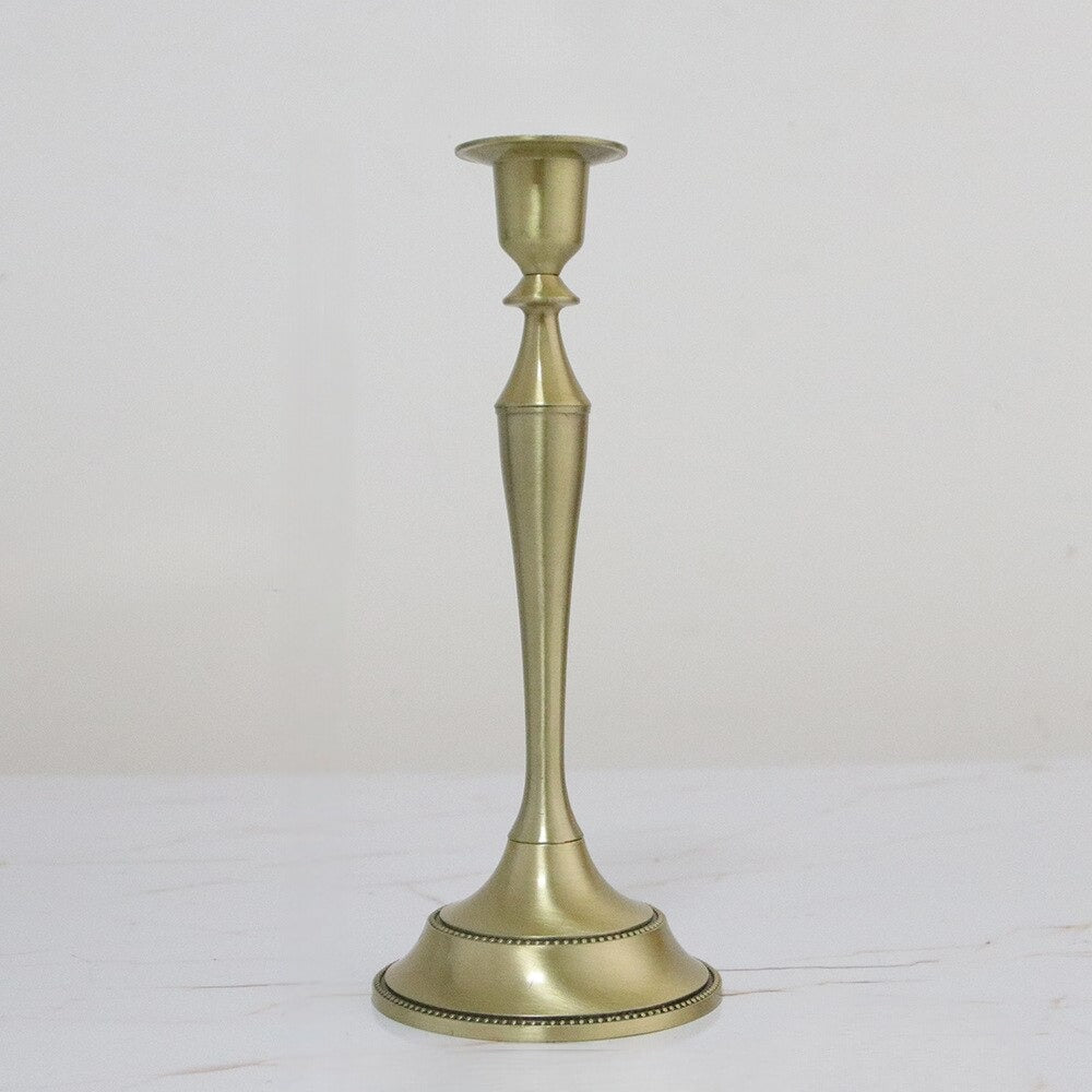 Vintage Metal Candle Holder Pillar / Ruchi