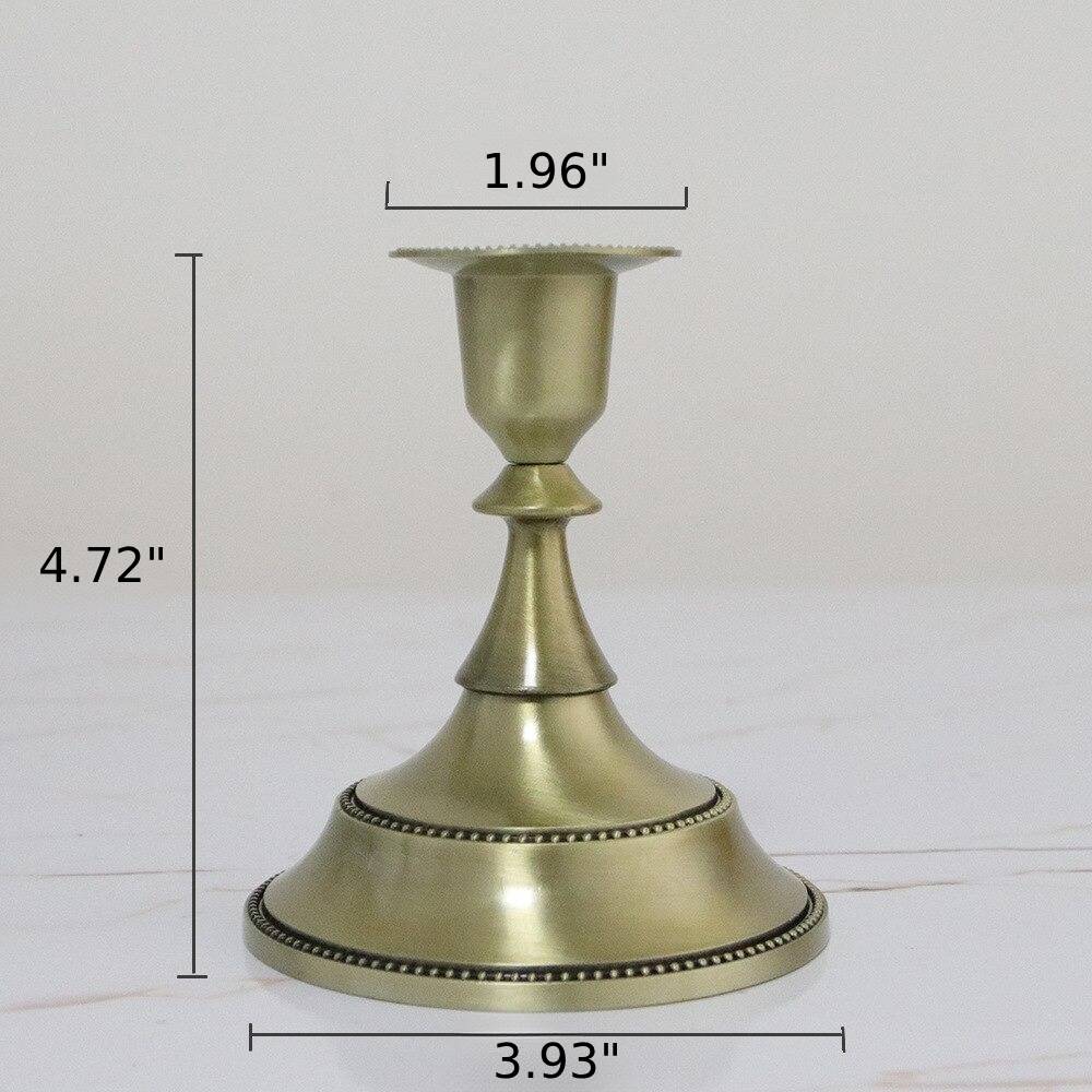 Vintage Metal Candle Holder Pillar / Ruchi