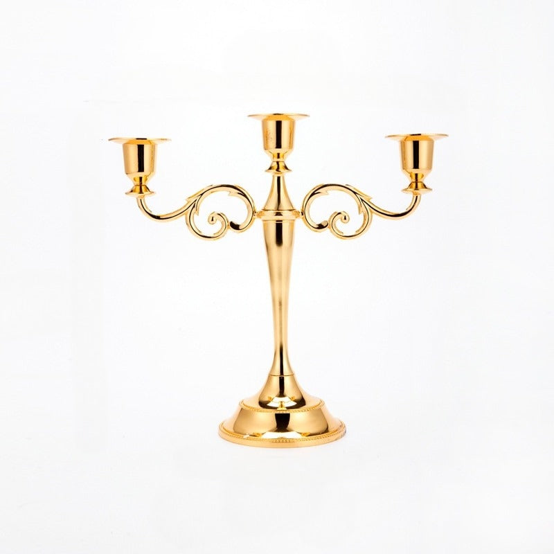 Vintage Metal Candle Holder Pillar / Ruchi