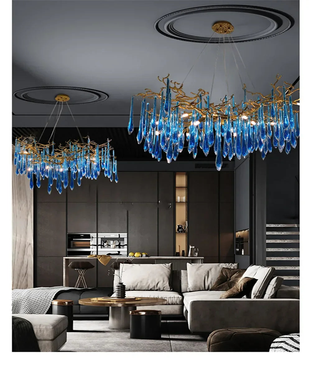 Modern LED Crystal Chandelier For Living Room / Ruchi