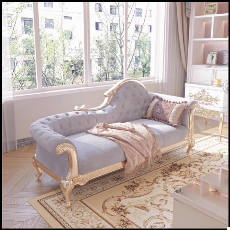 Europian Button-tuffted Fabric Sofa Set