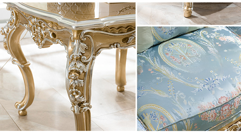 Liville Floral Fabric European Sofa Set / Ruchi